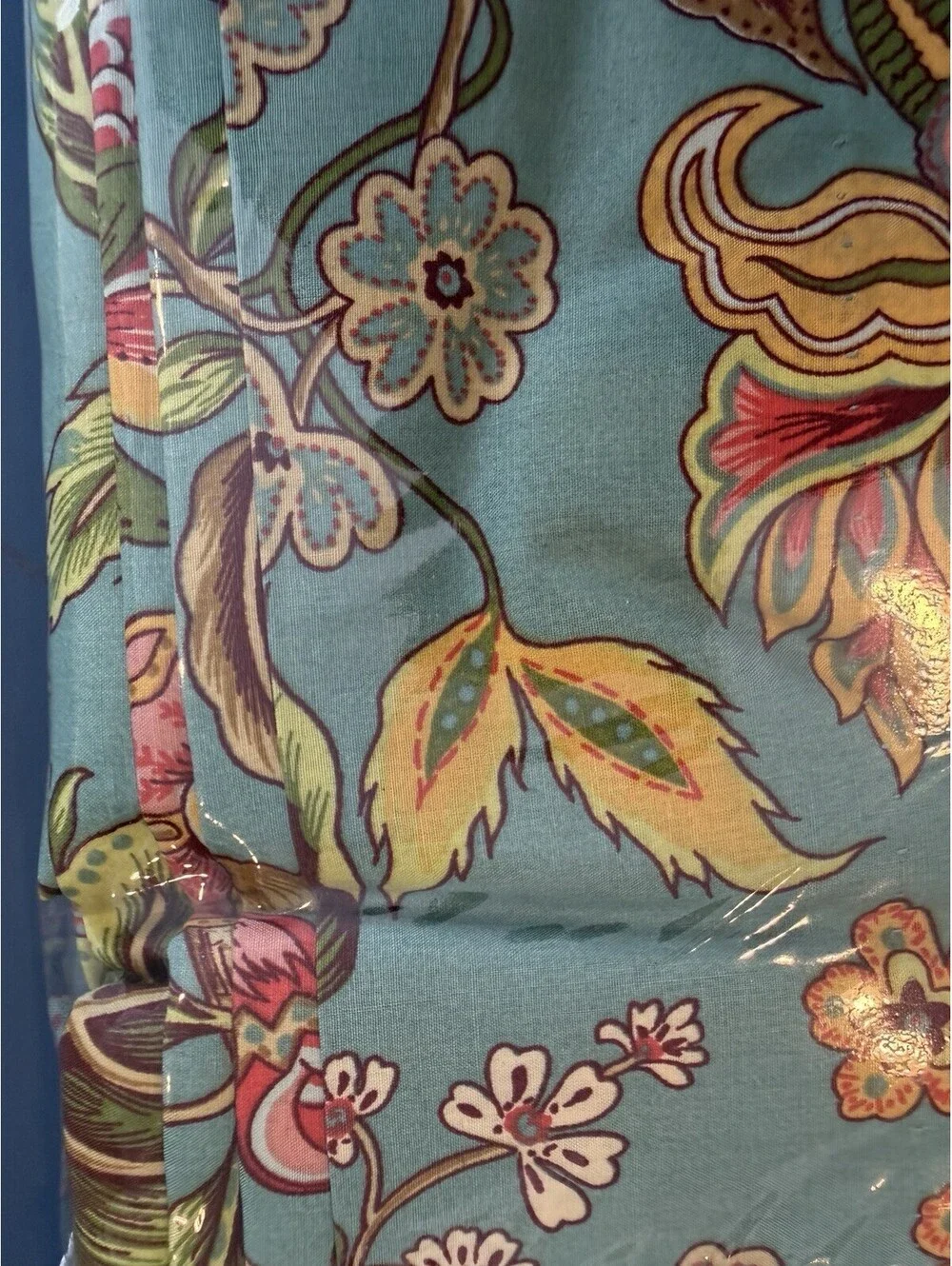 C & F Drapery/Curtain Panels Set Of 2 50”X 84” Floral Jewel Colors Cotton New